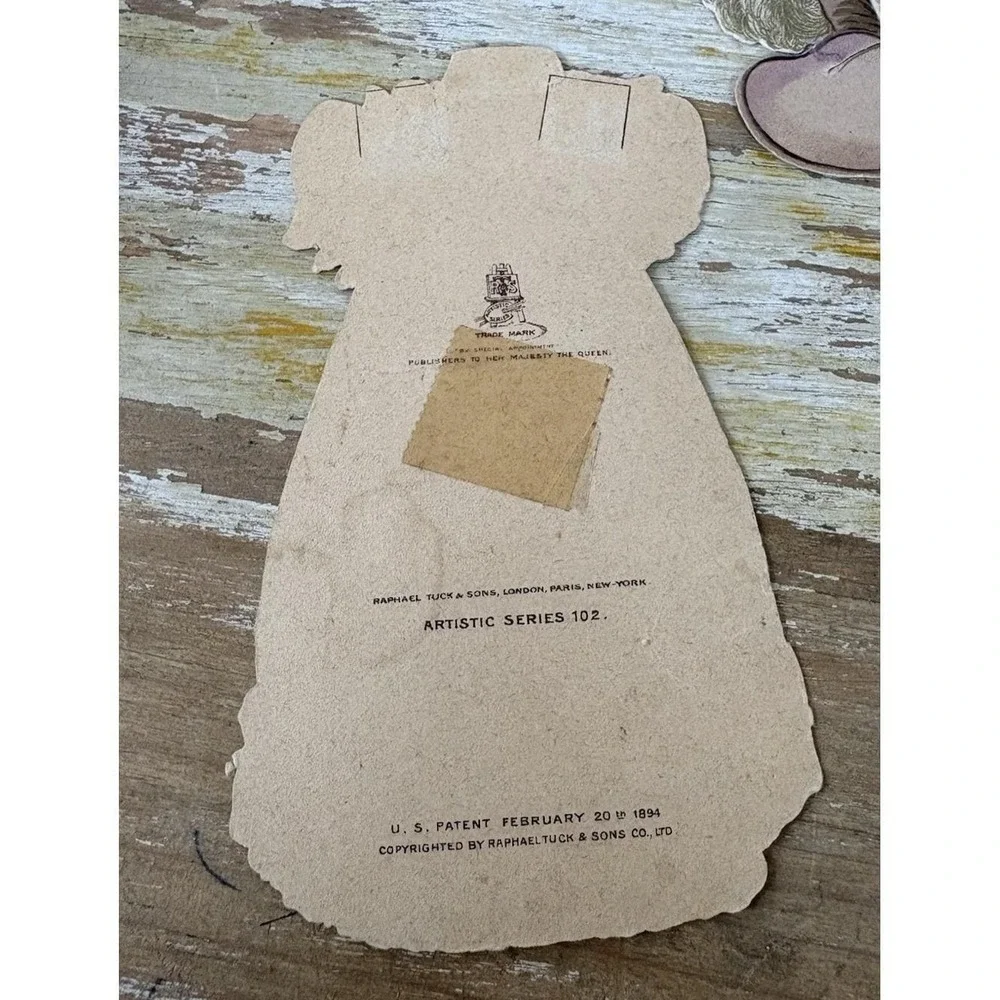 Antique paper dolls Tuck's Dolly Delight & Her Dresses Our Pets series 103 1894